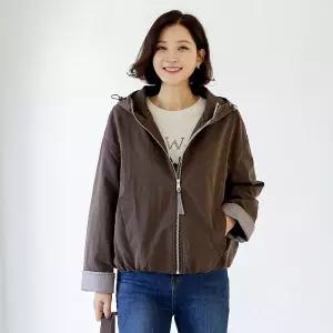 [김여사]김여사 (가을신상)(66-88) 배색 후드 숏 자켓 4JP509220