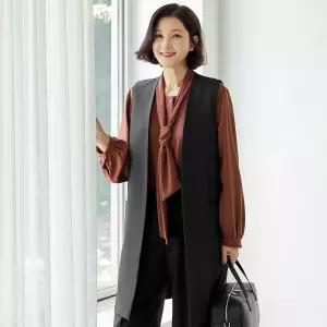 [김여사][김여사] (88size) 노카라 포켓 롱조끼 4VE509113