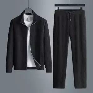 원더우면 남성용 캐주얼 봄 가을 투피스 슬림핏 트레이닝 세트 트렌드 차이나 자켓 멋스러운 코디네이션 긴