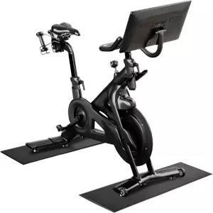 자전거 매트 2팩 30인치 x 12인치 하드우드 바닥 또는 카펫용 운동용 매트/트레드밀 트레이너/고정형 스핀