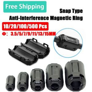 케이블 실드 용 스냅 마그네틱 링 페라이트 필터 탈착식 EMC 내경 3.5mm 7mm 9mm 11mm 13/15MM 소자