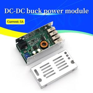 DC-DC 9V 12V 24V 36V  5V 스텝 다운 보드 5A 4 USB 출력 벅 컨버터 전원 공급 장치 모듈 전화 용 알루미늄