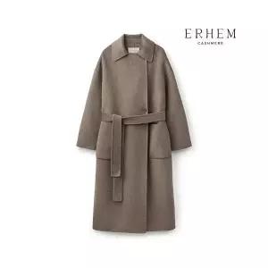 에르헴 캐시미어 100 핸드메이드 투웨이 카라 롱코트