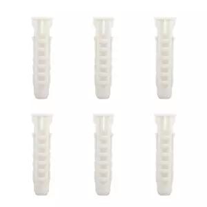 TV 벽 설치용 콘크리트 앵커 또는 벽돌 플라스틱 볼트 10X50mm 흰색 6pcs MD5751 장착 드림