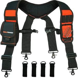 작업 벨트 패딩 멜빵용 마그네틱 손목 밴드가 있는 멜로터프 공구 멜빵 건설용