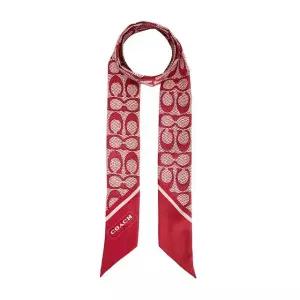 코치 시그니처 여성 실크 스키니 스카프 C2783 DN8