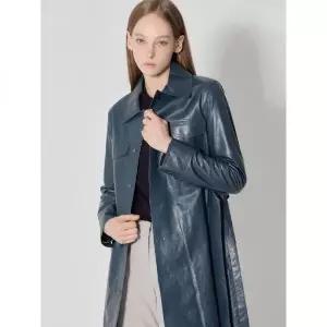 르오트 천연양가죽100프로 비뇰라 램스킨 트렌치코트