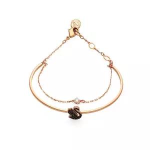 [스와로브스키] 5678048 Swan 스완 블랙 뱅글 미디움 팔찌