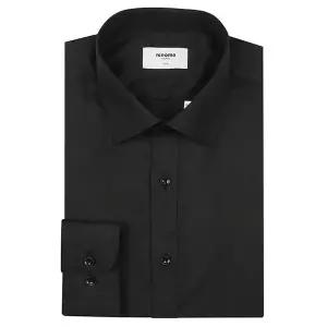 [레노마]슬림핏/스판/뱀부 폴리 스판 트윌 긴소매 와이셔츠 RZRSL0110 BK_US