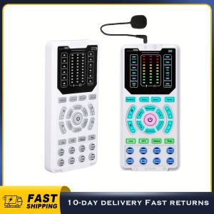 보이스 체인저 휴대용 사운드카드 세트 헤드폰 Mic15 음성 모드 전화/컴퓨터/Xbox/PS5 용 소음 감소