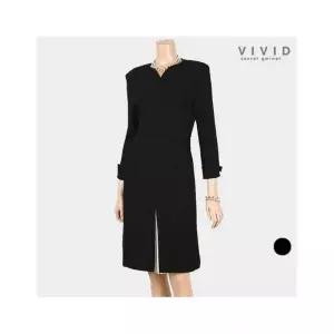 비비드시크릿가너 진주소매 슬릿배색 원피스 VS046002 698183