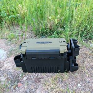 대형 루어 낚시 상자 더블 물컵 레이어 1개 세트 일체형 홀더 스탠드