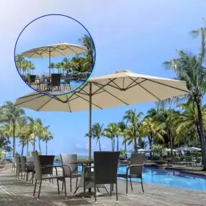 쌍문상회 포함 트리플지붕 파라솔 초대형 물통받침대