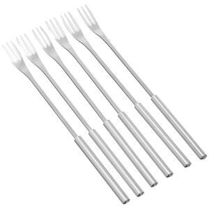 쿤 리콘 6피스 치즈 퐁듀 포크 스테인리스 스틸, 스몰, 실버