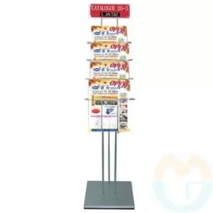 리플렛 거치대 SILVER A4 4단 잡지대 팜플렛꽂이 팜플렛진열대 전면책꽂이