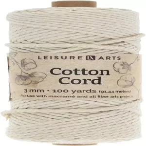 레저 예술의 필수품 마크라메 면 코드 3mm 100Yd 천연 용품 로프 실 공예품