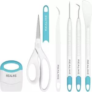 리얼라이크 비닐 제초 도구 세트 공예 키트 위더/스크레이퍼/스패툴라/핀셋/가위 기본 크리컷/실루엣/시저