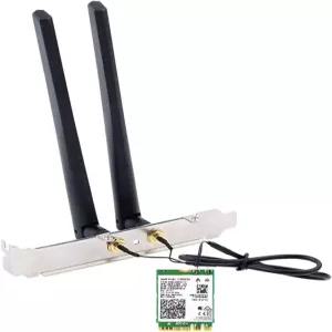 AX210NGW DTK WiFi 카드 6E는 6GHz 2230 2x2 AX+BT 5.3+Tri-밴드를 지원하며 RF 케이블(11인치) 5dBi