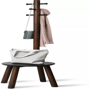엄브라 필러 코트 랙 스툴 의류 정리함 우산 홀더 및 모자 출입구 블랙/월넛에 적합