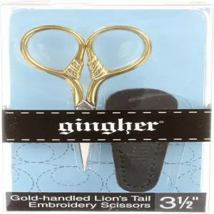 진저 3.5인치 금손 사자 꼬리 자수 가위 (01-005870)