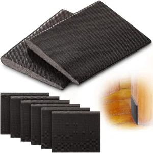 Jetec 6 피스 자가 접착식 도어 코너 씰 갭 필러 스트립 날씨 스트리핑 드래프트 스토퍼 프레임 폼으로