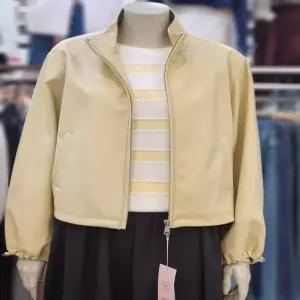 SOUP 세이브존07 스트링 페이크 레더 자켓 OCXLE21