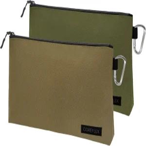 내부 포켓이 있는 COREFLEX 2팩 프리미엄 공구 파우치 지퍼백 12인치 가방 다용도 보관 단독 스탠드용 플랫