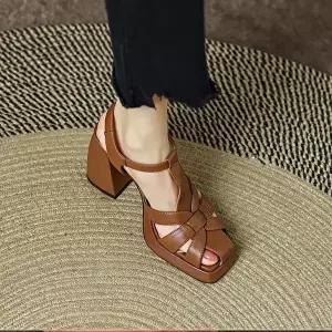 [셀러허브 패션]통굽샌들 하이힐샌들 여름 여성302 (11092626A)