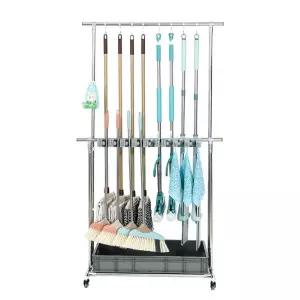 스테인레스 청소도구함 걸레 카트 마대 랙 대걸레