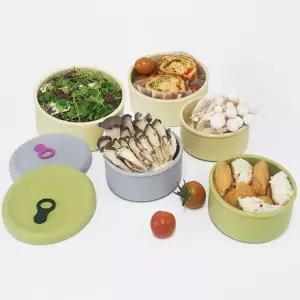 국산 원형 실리콘 용기 대 750ml 반찬통 도시락 샐러드 야채보관