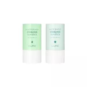 (정품) 김정문알로에 큐어 워터 스플래쉬 쿨링 선스틱 (SPF50) 23g + 쉴드 선스틱(SPF50) 얼음자차수딩자차
