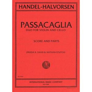 헨델 / 할보르센 - 파사칼리아 편집. 부품 - 첼로 프리다 - R. - 악보와 바이올린과