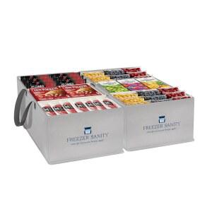 냉동고 위생 원래의 상자 냉동고 수 깊은 손잡이 튼튼한 19x14x9) 보관 방수 정리함 정리함 냉동고 정리함 쌓을 기능(2팩 있는 대형