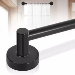 HTZON 문용 블랙 마그네틱 커튼봉 교실 화이트보드 달력용 프렌치 마그네틱봉 소형 조절 가능한 타월 바