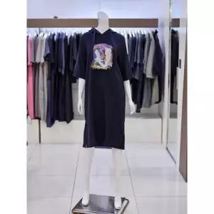 소고 트리아나 세이브존07 여성 프린트 5부 소매 후드 롱 원피스 AI2PA04