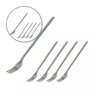 쌍문상회 스텐 미니 롱포크 1p 5개 심플14cm x