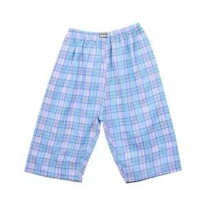 [마이모노샵][마이모노샵] 체크무늬 밴딩 엠보 남성 8부 반바지 실내복 잠옷바지 룩북 (17255669)