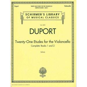 듀포트: 비올론첼로 전집 1권과 2권을 송북 쉬르머 | 악보 첼리스트를 클래식 | | 첼로 에뛰드 위한 2095권 에뛰드 도서관 위한 연습과 위한 연주를 고전 21가지
