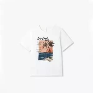 [백화점 홈쇼핑 정품] 보브 비치 프린트 코튼 크루넥 티셔츠 7125240506