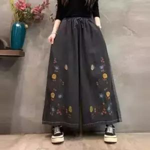 앤트맨 데님 여성치마 루즈 와이드 청팬츠 스컷 OPH3