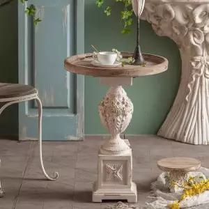 빈티지 티테이블 엔틱 원형 라운드 찻상 원목 협탁 거실 코너 카페테이블