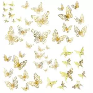 선물 포장에 대 한 48 Pcs 나비 장식 3d 전사 술 꽃꽂이 벽 종이 DIY 포장