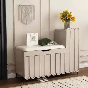 벤치 수납장 현관 60cm 벤치형 인테리어 거실 스툴 화이트 수납형 다용도 의