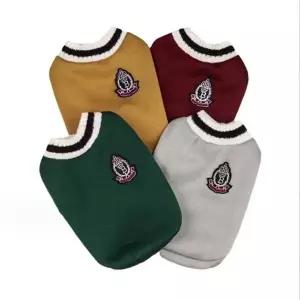 강아지겨울옷 고양이 브이넥 실내복 조끼 티셔츠 (11715055A)