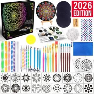 인스너그 만다라 도팅 도구 페인팅 키트 - 락 닷 페인트 스텐실 세트 아트 공예 용품 네일 스톤 드로잉 홈