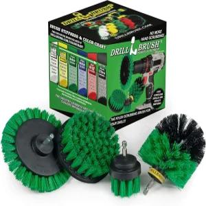 드릴 브러시 그린 ？ 파워 키친 스크럽 키트 오븐 청소용 부착 접시용 스크러버 드릴용 스토브