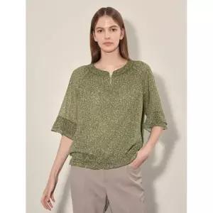 올리비아로렌 레오 파드 블루종 블라우스VOBNL4F7211 (P003664276)