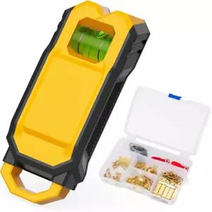 그림 걸이 키트가 있는 스터드 파인더 - 마그네틱 벽 스캐너 레벨 및 마커가 드라이월 세트용 85개의