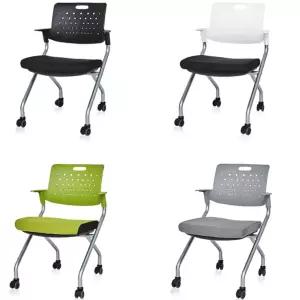 스터디카페 학생공부 등받이 바퀴 폴딩체어 독서실 학원 오피스 야외행사