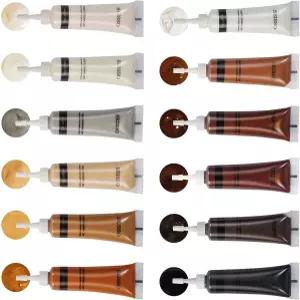 SEISSO 목재 수리 키트 터치업 페인트 모든 가구 얼룩 복원 바닥 테이블용 12가지 색상 커버 표면 스크래치